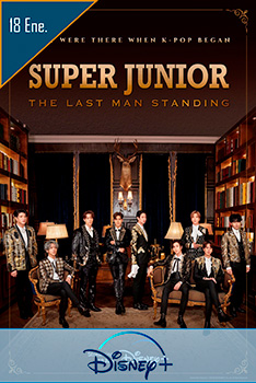 Poster Super Junior The Last Man Standing Disney+ Docuserie tv 2023 Fecha de Estreno